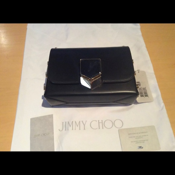 JIMMY CHOO LOCKETT PETITE BLACK/GOLD - Picture 2 of 7